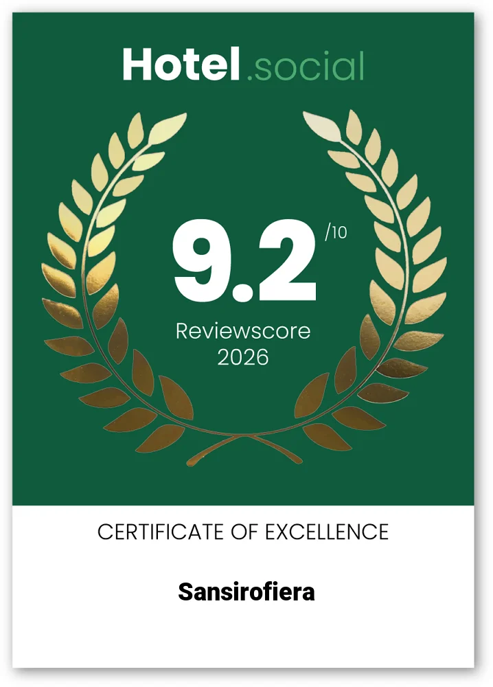 Hotel Social Sansirofiera Certificate of Excellence 2026 - riconoscimento qualità alloggio