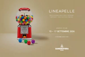 Grafica promozionale Lineapelle Winter 27/28, 15-17 settembre 2026, Fieramilano Rho — sansirofiera rooms